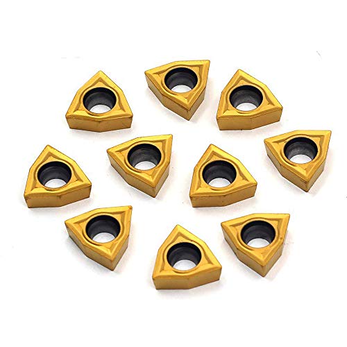 OSCARBIDE WCMT06T304(WCMT32.51) Carbide Turning Inserts,WCMT Inserts CNC Lathe Replacement Inserts Cutters for Indexable Lathe Turning Tool Holder,10 Pieces/Pack