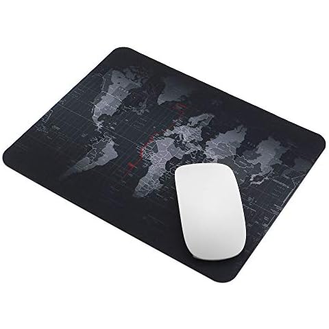 ProElife Premium Mouse Pad Mat Slim Cloth Gaming Mousepad with Non-slip Rubber Base for Home Office Gaming Laptop Computer Small Mouse Mat with Accurate Cursor, 9.4'' x 8.7'' (World Map) Cover