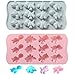 Silikon Candy Gummy Dinosaurier Formen Dinosaurier Fondant Schokolade Formen Silikon Gelee Backformen Schokoladenform für DIY Weiche Süßigkeit,Gelee,Plätzchen,Schokolade,Gummiartige ,Kuchen, 2 Stück