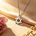 Baydurcan Silver Necklace for Women Dainty Star of David Necklace for Women