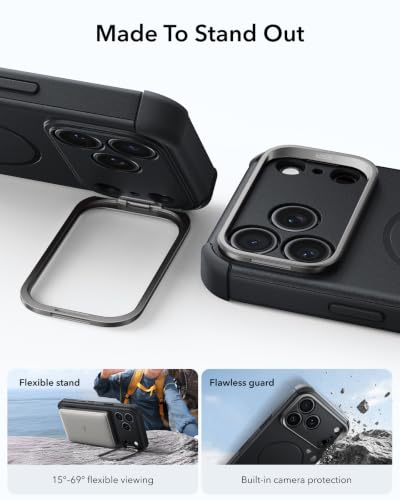 ESR Cyber Tough Case for iPhone 18/17 Pro Max with Flex Stand - Image 5