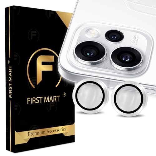 Image of FIRST MART Silver Camera Ring Guard Protector for Oppo Reno 15 Pro Mini | Tempered Glass with Metal Alloy Rings, HD Clear, Scratch Resistant, Case-Friendly | Pack of 1