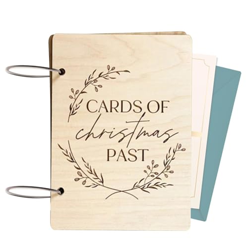 Holiday Card Book, Greeting Card Organiser Book - Christmas Album, Holiday Scrapbook Card Holder | Card Recording Book, Exquisite Postcard Photo Album, Safe for Lovers, Families