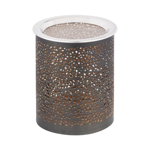 Photophore en métal Bihar - Photophore cuivre/étain avec passoire - Hauteur : 10 cm - Diamètre : 8 cm