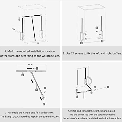 Tringle penderie rabattable robuste pour attraper les vêtements hauts - 8