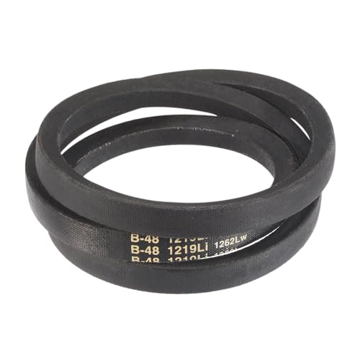 Image of uxcell 3 Pack B48 Classic Wrapped V-Belt, 51 inch Outside Circumference, Black, Industrial Rubber V-Belt