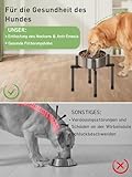 EKNITEY Erhöhter Hundenapf Ständer schwarz - Verstellbarer Metall Fressnapf Ständer, Antirutsch & Höhenverstellbar Hundenapf Ständer für Große & Mittelgroße Hunde, Schale Nicht enthalten