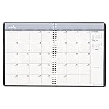 Doolittle 26502 Academic Ruled Monthly Planner, 14-Mo. July-August, 8 1/2 x 11, Black, 2017-2018