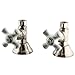 Kingston Brass CCK44158PX Trimscape 1/2 Inch FIP x 1/2 O.D. Compression Quarter-Turn Straight Stop Valve, Brushed Nickel