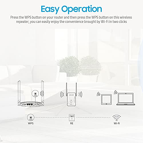 Repetidor Sem Fio 300Mbps Repetidor sem fio Amplificador de sinal WiFi com portas de rede duplas Dua