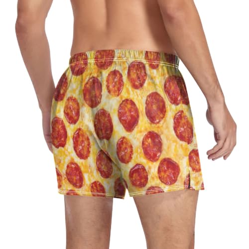 Image of Men's Boxer Shorts Cotton Loose Underwear with Button Fly