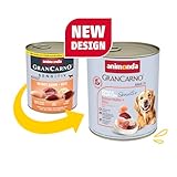 animonda GranCarno Hunde Nassfutter Sensitiv Reines Huhn + Reis (6 x 800g), getreidefreies Hundenassfutter ohne Zucker, für ausgewachsene Hunde, mit frischen fleischigen Zutaten