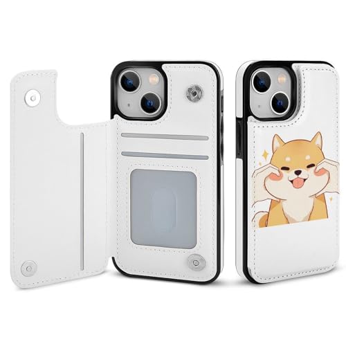 適用 iPhone13ProMax用ケース 手帳型 柴犬 かわいい 犬柄 スマホケース カード収納 スタンド機能 アイフォン13ProMaxケース 耐衝撃 PUレザー カバー 財布型 Case