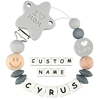 Pacifier Chain, Many Colors and Designs, Personalized With Name, Girl