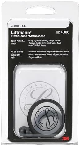 3M Littmann Stethoscope Spare Parts Kit, Classic II S.E., Black, 40005