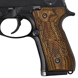 Guuun Wood Grip for Beretta 92/96 Full Size 92FS Grips, Tactical Texture Wood Composite Pistol Handle Panel - Golden