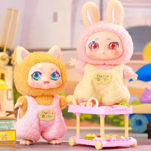 Image of CALEMBOU Vinyl Plush Blind Box, Kimmon Mimon Series Plush Keychain Stuffed Blind Box, Kawaii 1 of 6 Possible Mystery Collectible Toys Cute Soft Animals Charm Birthday Gifts
