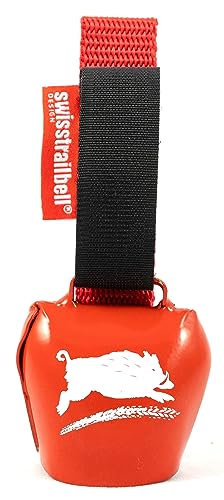 swisstrailbell® Braveheart Edition Deep Red: Be Wild, Trailbell, Bear Bell, rotes Band