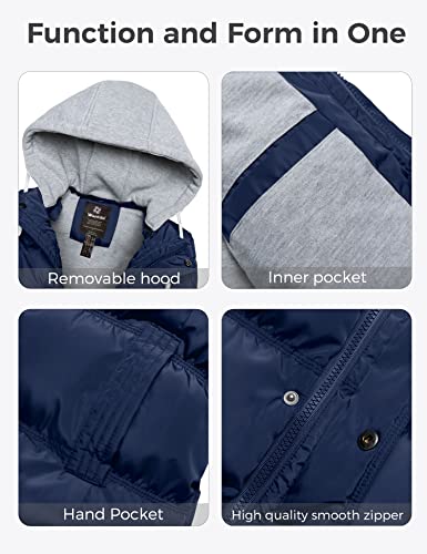 Wantdo Women's Insulated Puffer Vest Warm Winter Jacket With Pockets Blue Medium #TOP2