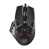 Mad Catz M.O.J.O. M1 Gaming Mouse - Light Weight 70g - 12000 DPI Optical Sensor–Built-in Customizable RGB lighting effect - Hollow Pyramid Design - Patented DAKOTA Switch - 40g Acceleration, Black