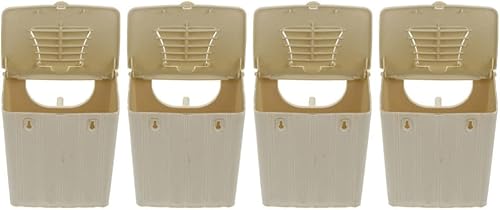 Miniatura 3 de POPETPOP Caja de cría de aves de 12 piezas, cacatúa, loro, casa de anidación de pinzones, nido de pájaros de plástico, tacto suave, fácil de limpiar