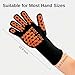 East Oak BBQ Gloves, 1472℉ Heat Resistant Gloves, Silicone Non-Slip Grill Gloves for Smoker, Barbecue, Red
