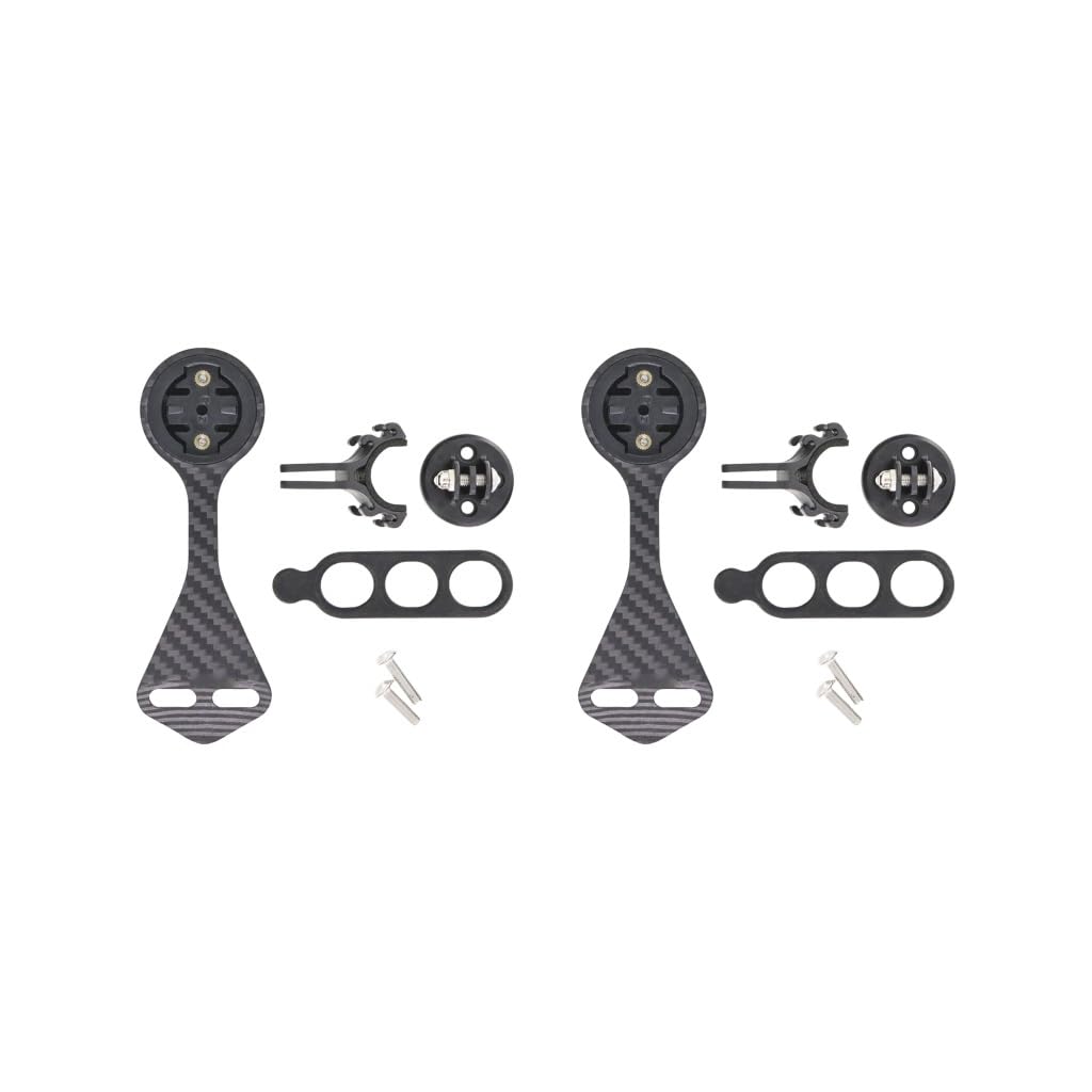 2 set di supporto anteriore per bici GPS Computer Ciclismo MTB Stem Holder Camera Staffa In Fibra di Carbonio Lunghezza 120mm