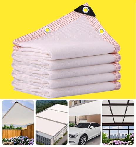 Filet 60% bâche en maille avec œillets toile d'ombrage jardin 5x6m