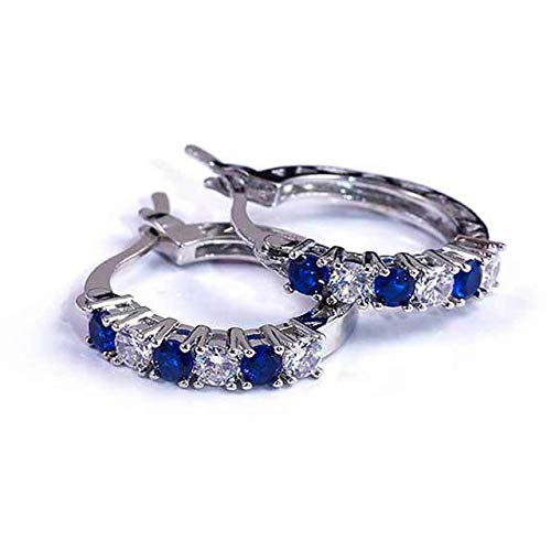 Bijoux rubis délicats et boucles d'oreilles rondes en argent massif