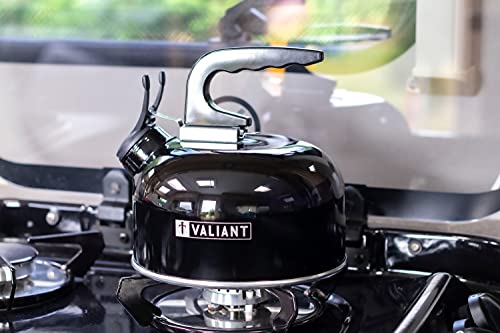 Valiant FIR559 Tragbarer Camping-Flötenkessel, 1 l, Schwarz, Aluminium, 1 Liter