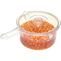 Cacerola Para Microondas KitchenCraft Cacerola y Tapa para Microondas, Cacerola para Microondas de Plástico sin BPA, 900ml, Transparente