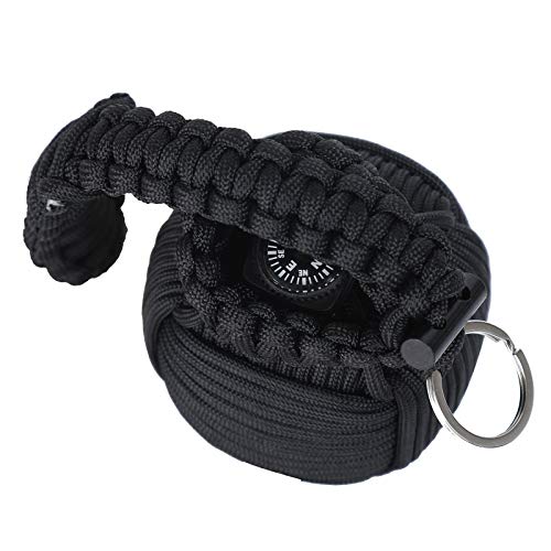 Survival Kit Paracord Grenade The #1 Best 48 Tool Emergency kit (Black) - Image 3