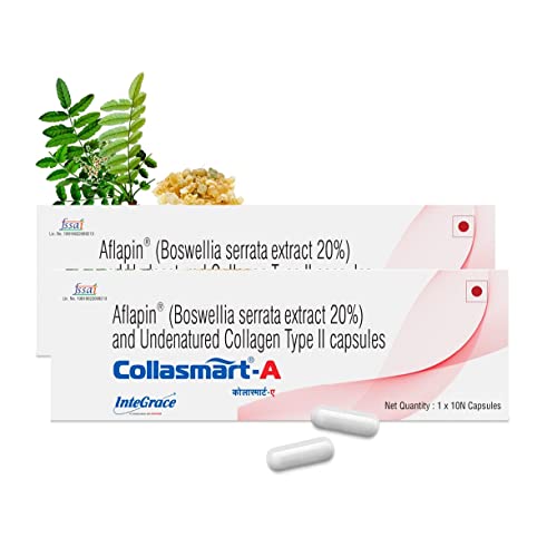 Image of UC-II Undenatured Type 2 Collagen with Plant Extract - Aflapin (Boswellia Serrata)|30 Mini Capsules (Pack of 2) | 20mg Advanced Health Supplement for Men and Women