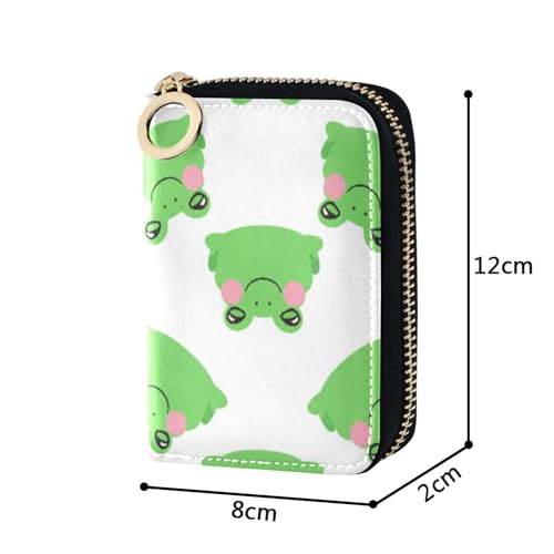 Cartoon Womens Wallets Small Credit Card Wallets RFID Blocking Cute Cartoon Frogs Smiling Travel Cash Wallet with Coin Pocket3