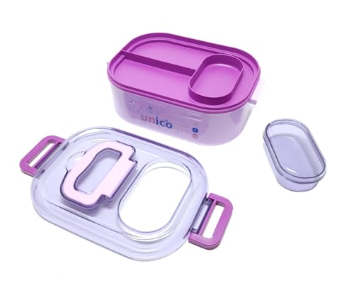 Image of Crackles Thermal Stainless Steel Unicorn Cartoon print Insulated Stainless Steel Lunch Box With a fork For Boys /Girls School (700 Ml ) Random Color