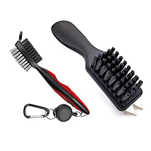 Durable Golf Club Groove Cleaner Brush and Golf Shoes Cleaner Handle Dirt Mud Remover Tools...