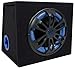 Rockville RVB12.1A Bundle: 12 in 500-Watt Peak / 300-Watt RMS Active Powered Car Subwoofer Enclosure, RWK10 10-Gauge Amplifier Wiring Installation Kit, 2-Items