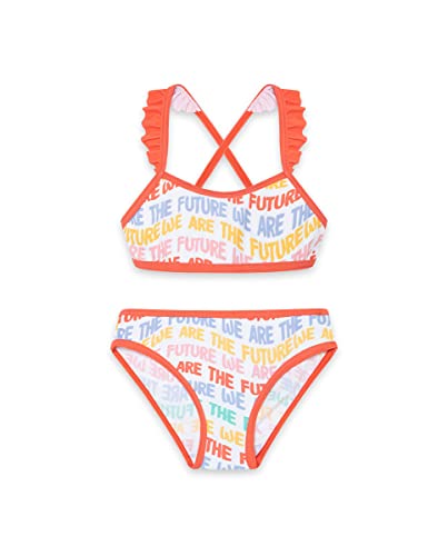 Tuc Tuc Bikini de niña Nath Kids by Blanco con Tirantes Cruzados