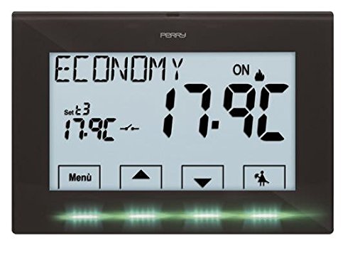 Perry 1TPTE029A Termostato da Parete Digitale, 230 V, Nero