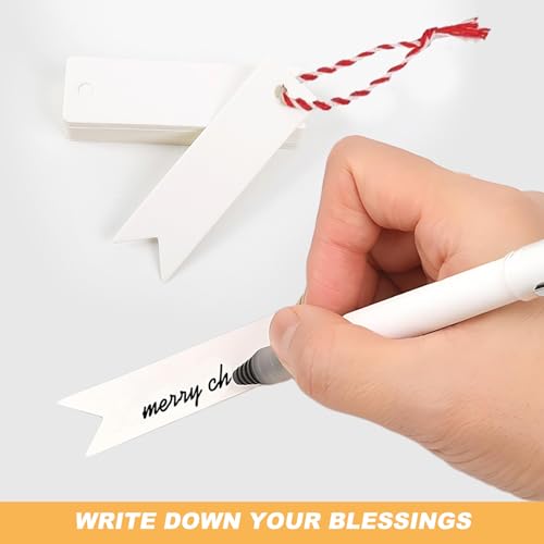 Geschenkanhänger Weiß zum Beschriften 100 Stk Klein Geschenk Etiketten Anhänger Kärtchen zum Beschriften für Hochzeit Geburtstag Weihnachten