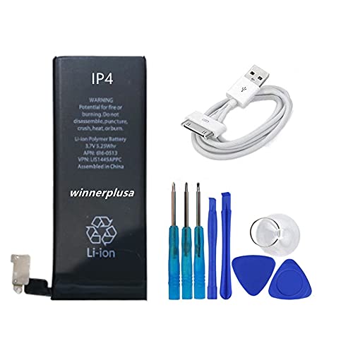Batteria 3in1 per iphone4 kit include la batteria+strumento+cavo dati caricatore usb 100% nuovo batteria agli ioni di litio di alta qualità Tipo di cella: agli ioni di litio Tensione: 3.7V Capacità: 1420mAh Il tempo di funzionamento della batteria dipende da condizioni come: livello di potenza di trasmissione, segnale (distanza tra il telefono e la base stazione), rete parametri di lavoro definiti dall’operato