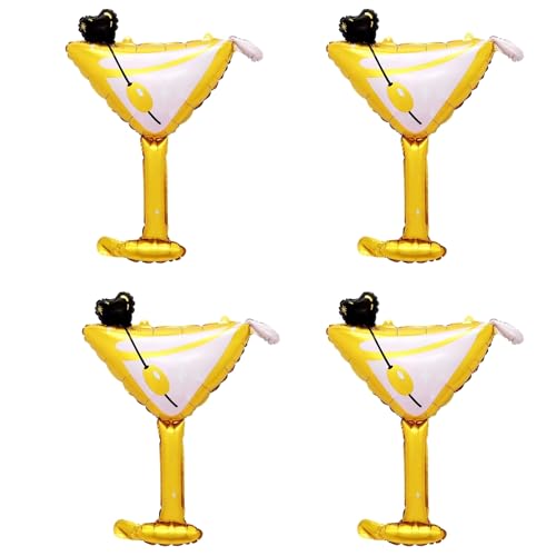 4PCS Champagne Bottle Balloons Large Love glassMylar Foil Helium Balloons Pink Gold Champagne Aluminum Foil Balloon for Birthday Engagement Bachelorette Party Decorations