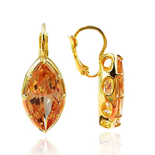 Leverback Drop Earrings Multicolor Cubic Zirconia Dangles Crystal Earrings Fashion Jewelry for Women Girls