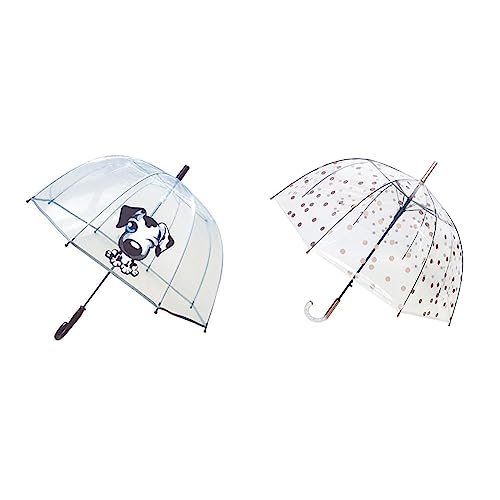 Parapluie transparent SMARTBULLE cloche enfant avec bordure fluorescente stylée