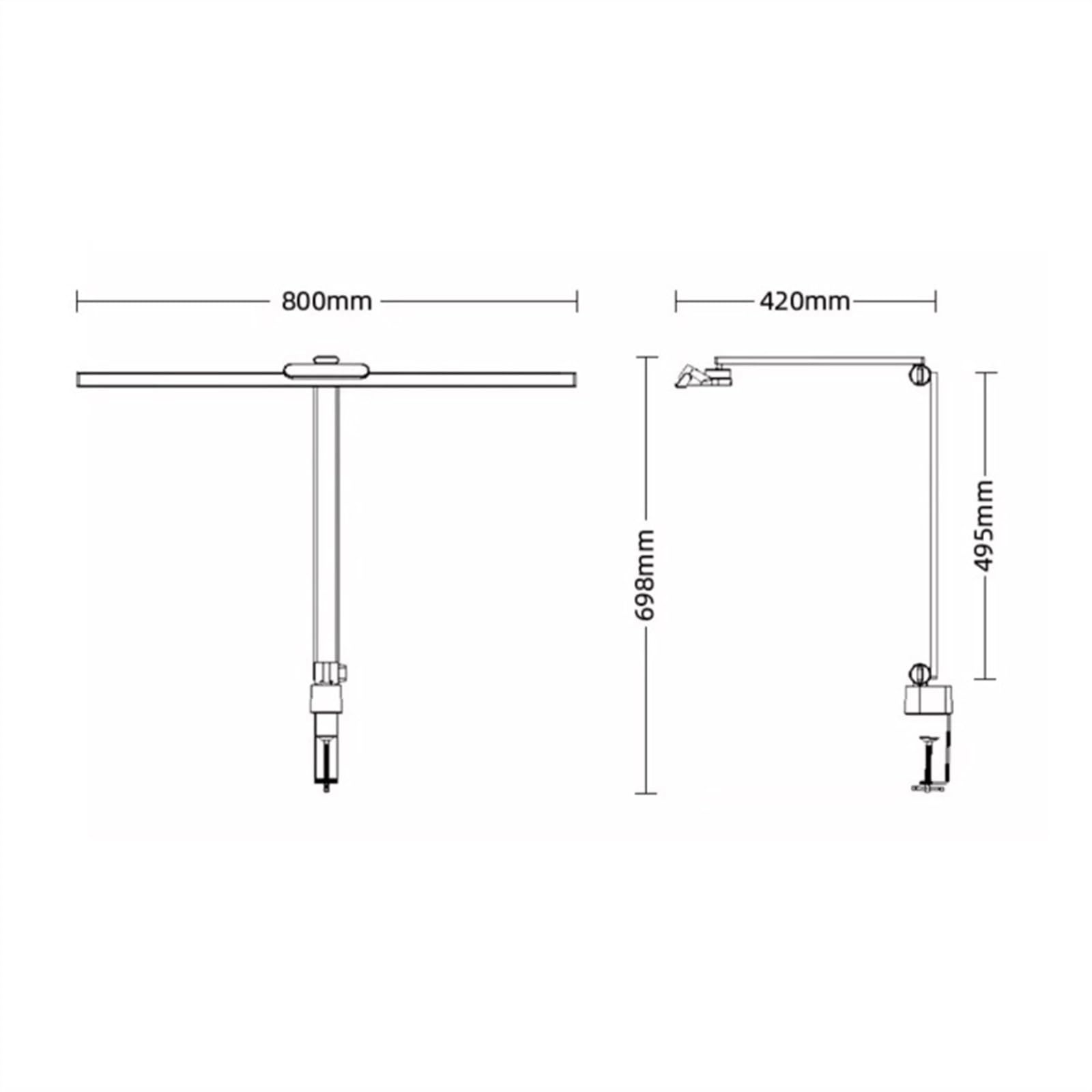 Lampada da tavolo Lampada da scrivania a LED con morsetto, lampada da scrivania for architetti con controllo touch for ufficio domestico, lampada da scrivania ultra luminosa con oscuramento automatico