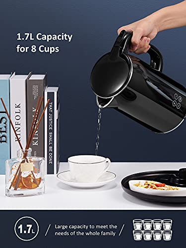 Wasserkocher mit Temperatureinstellung 40-100°C, 1.7L Elektrischer Teekocher mit LED Touch Control Display, 2200W Wasserkocher mit Doppelwand Design, 4 Stunden Warmhaltefunktion. - Image 7