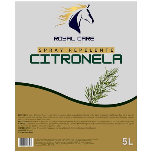 Spray Repelente Citronela 5 Litros De Cavalo Royalcare