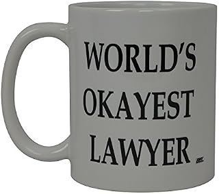World's Okayest Lawyer Funny Coffee Mug Gift For Attorney Novelty Cup Law Office