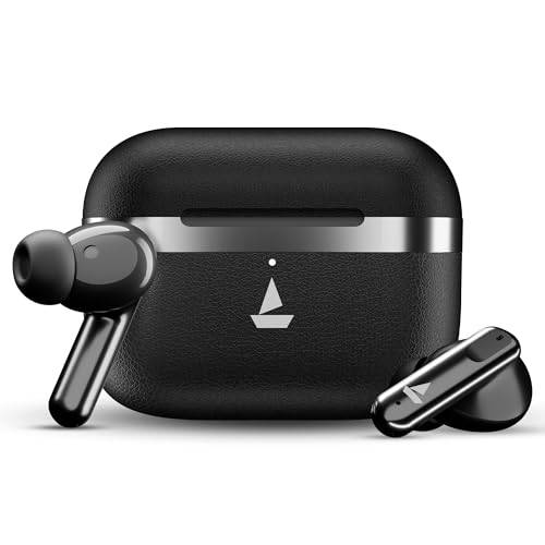 Boat Airdopes Prime 513 ANC, ~32dB Active Noise Cancellation, 65H Battery, Multipoint Connectivity, 4Mics ENx, Bluetooth Earbuds, TWS Ear Buds Wireless Earphones with mic (Carbon Black)