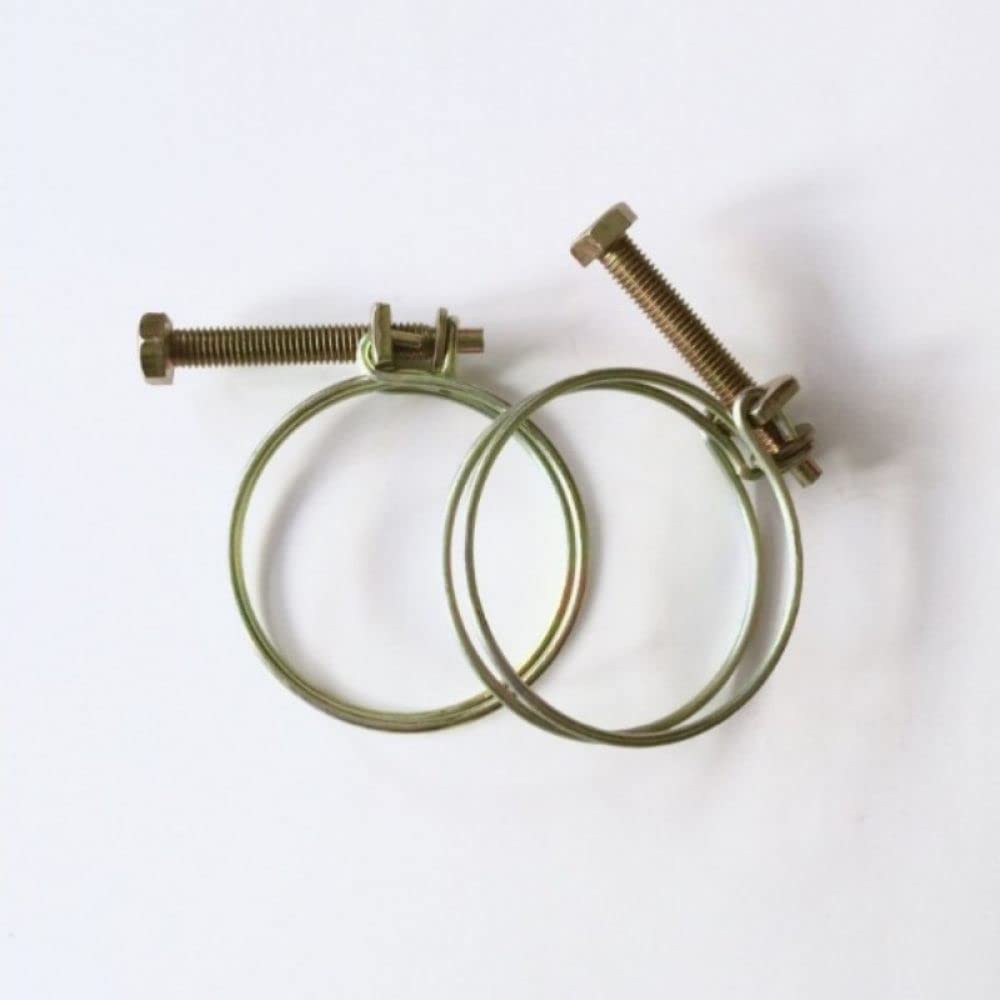 Lot de 10 colliers de serrage à double fil en acier inoxydable de 9 à 12 mm à 56 à 64 mm (32 à 38 mm)
